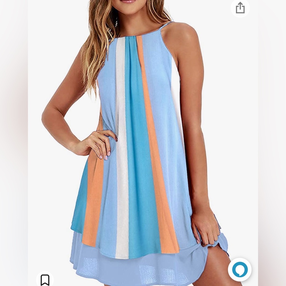 Chiffon Dress Blue